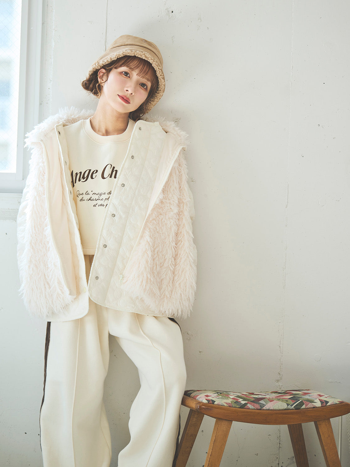 SET】サイドラインスウェットパンツセットアップ