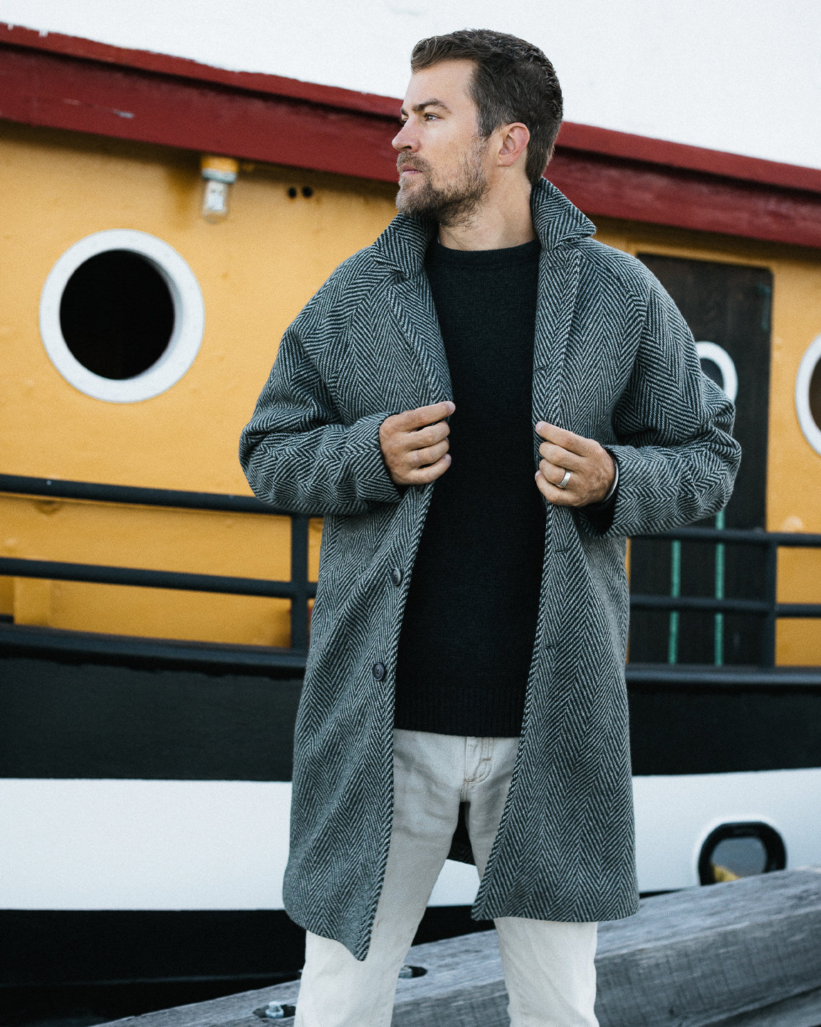 ANIÁN | The NW Herringbone | Wool Coat | Made in Canada