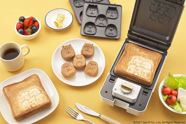 すみっコぐらし」焼き上がりが可愛い♪ ホットサンドとワッフルが