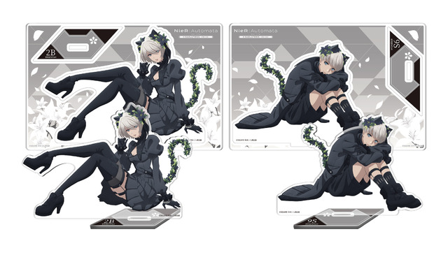 NieR:Automata」猫耳尻尾な2B＆9S描き下ろしグッズや、機械生命体型の
