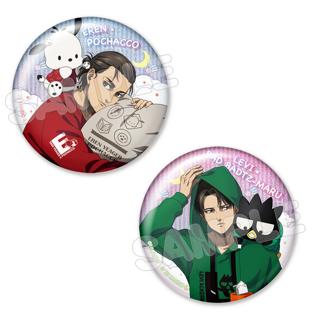 進撃の巨人」×「サンリオ」リヴァイがバッドばつ丸とお掃除!? エレンは