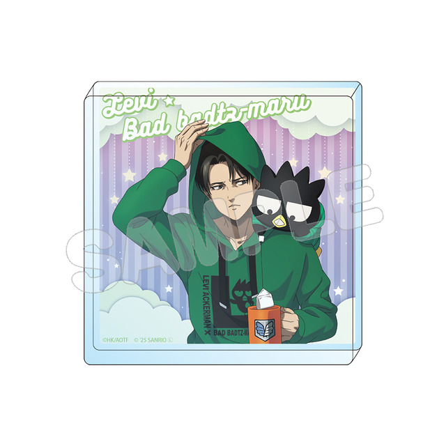 進撃の巨人」×「サンリオ」リヴァイがバッドばつ丸とお掃除!? エレンは