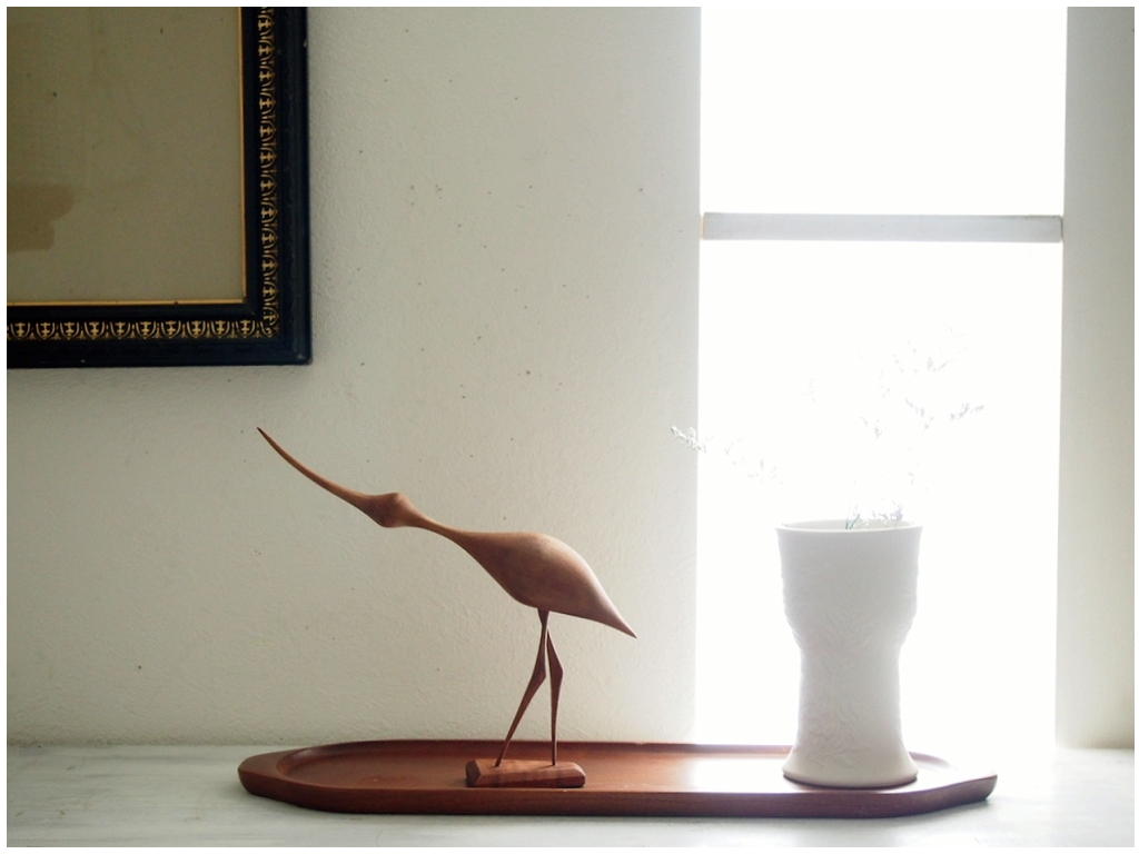 北欧ヴィンテージ雑貨 チークの鳥の置物 - a n t e n n a