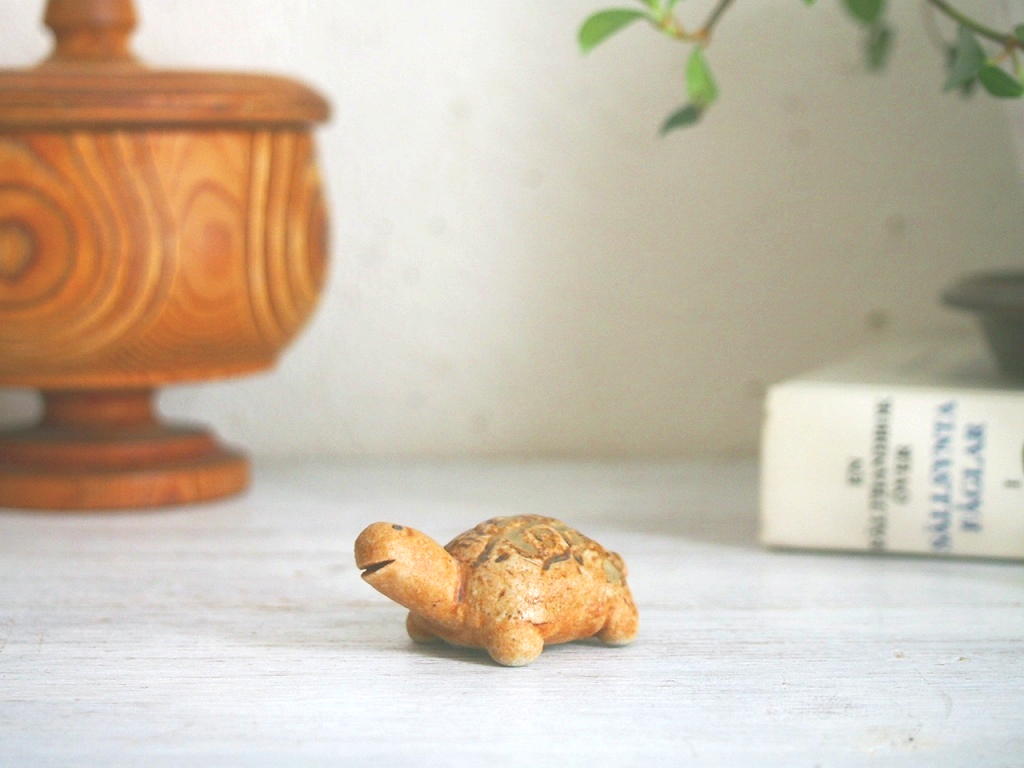 北欧ヴィンテージ Rutebo keramik 陶器のカメの置物 - a n t e n n a