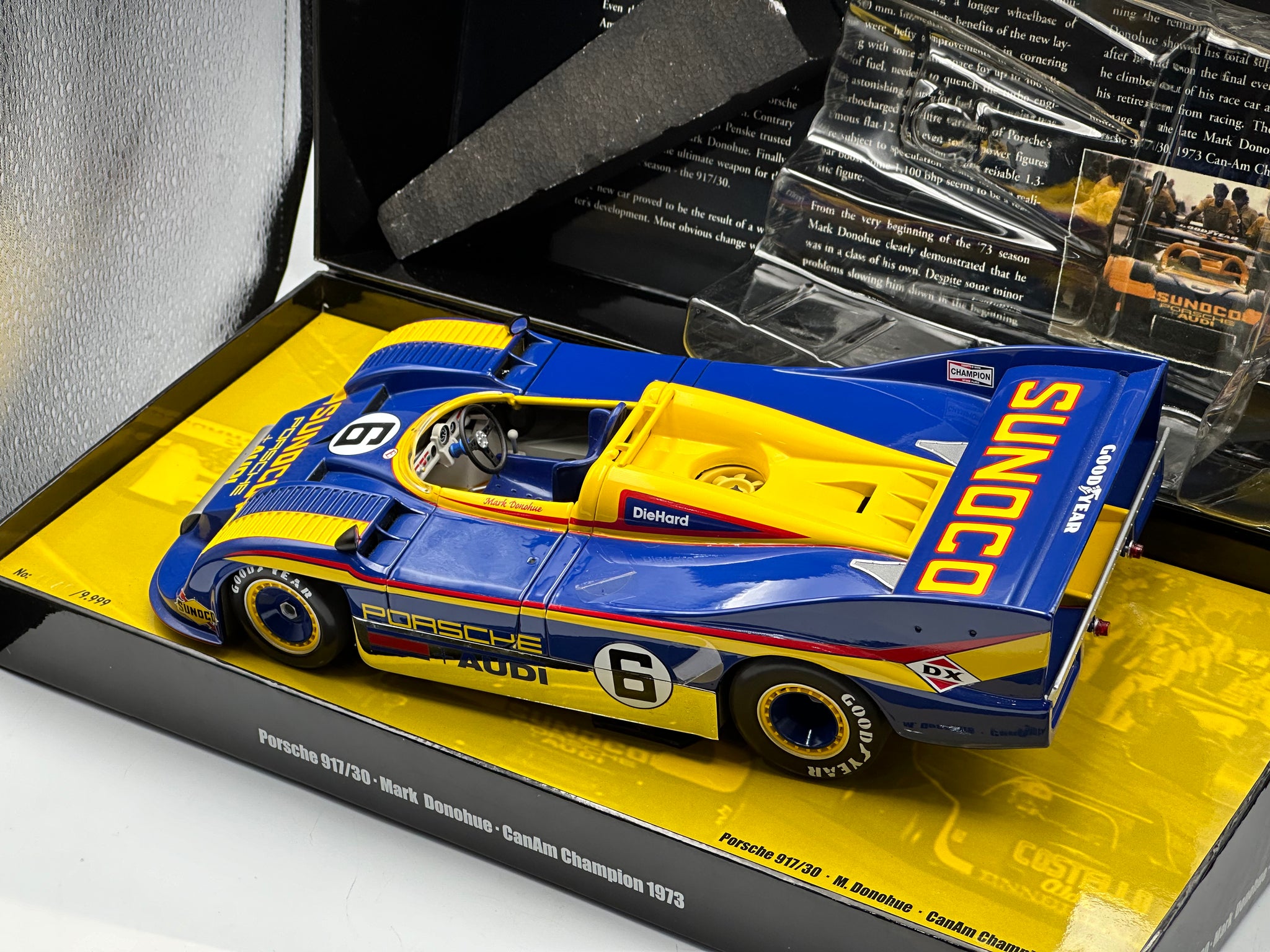 1:18 1973 CanAm Champion -- Mark Donohue -- Porsche 917/30 -- Minicham