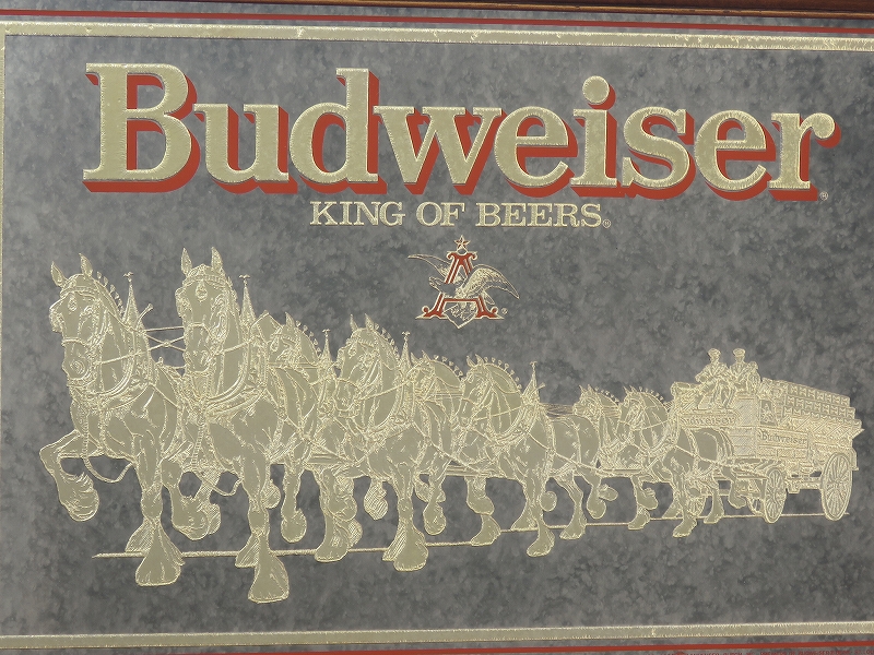 ビンテージ パブミラー バドワイザー KING OF BEERS （アメリカの
