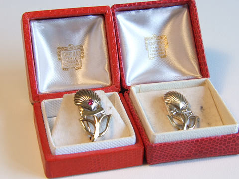 アンティークカルティエブローチセット（1920-1940s サイン入り