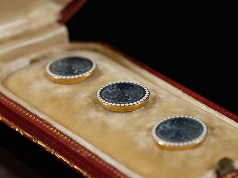 アンティークカルティエブローチセット（1920-1940s サイン入り