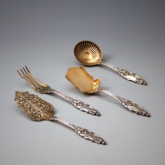 ピュイフォルカ「Emile Puiforcat サーバー4点セット」《アンティック