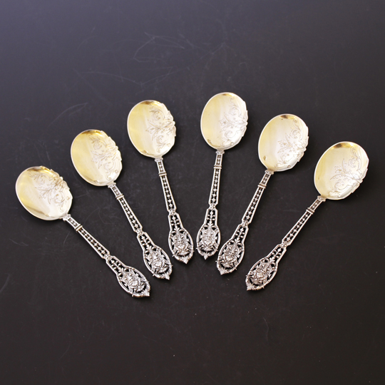 ピュイフォルカ「Emile Puiforcat アイスクリームスプーン 6本セット