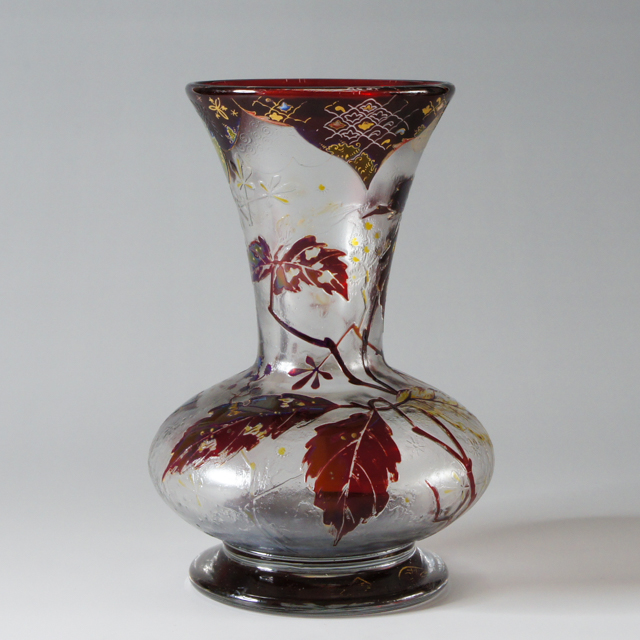 エミール・ガレ「落葉文花瓶」《アンティックかとう》