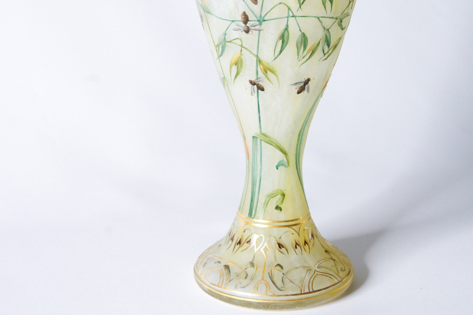 ドーム・ナンシー「蜂に燕麦文花瓶」《アンティックかとう》