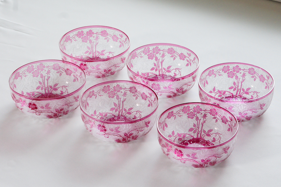 オールドバカラ「エグランチェ E'GLANTIER 4寸鉢 6客セット