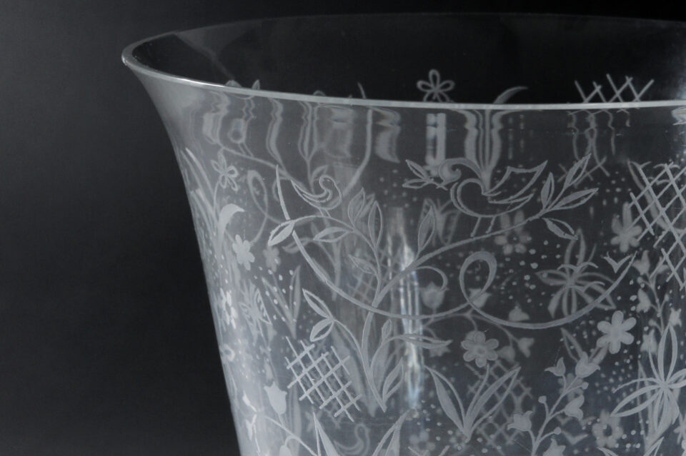 オールド・バカラ 博物館級 1878年 金彩エナメル彩 30cm 大型 花瓶