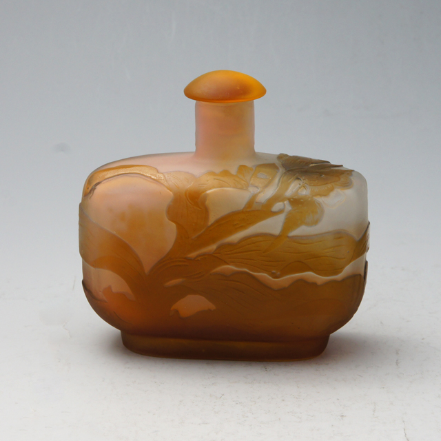 エミール・ガレ「花文 香水瓶」《アンティックかとう》