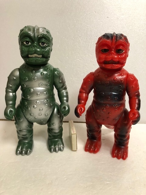S44年☆赤色☆ミニラ（ゴジラの息子） ひよこマーク有 ソフビ人形