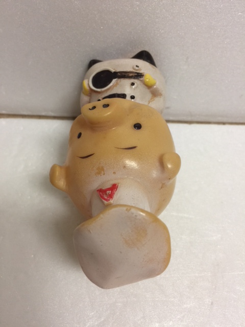 エースコック ブタさん ソフビ人形 10．5cm 当時物 企業物 非売品