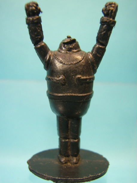 レア☆グリコ おまけ 鉄人28号 3.8cm 放映当時物 台座有 現状 【TO1679