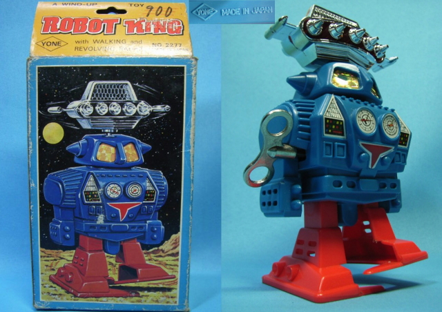 ロボットキング メーカー：YONE ヨネ ゼンマイ式 箱有 ブリキロボット