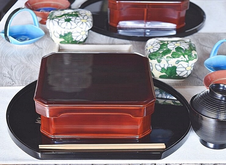 輪島塗り 小さめお膳台 5つセット 輪島塗り 小さめお膳台 5つセット