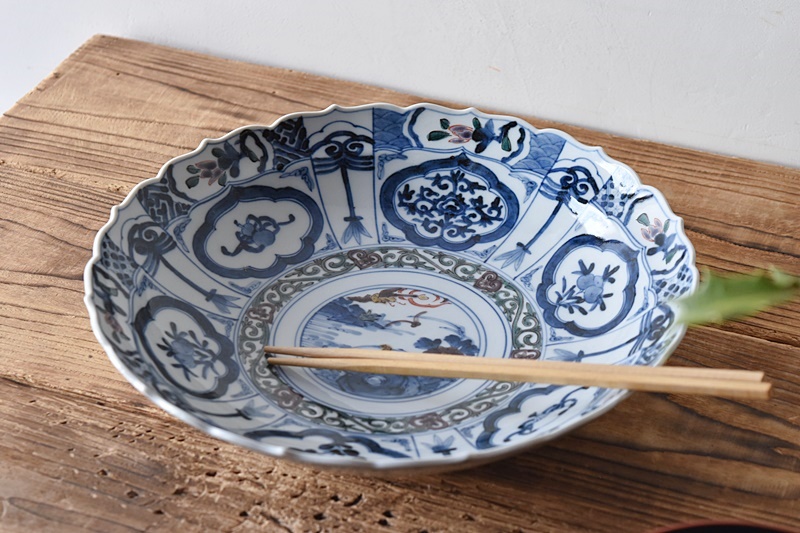 九谷 山本長左 宝祥芙蓉手 大鉢 - 生活骨董と古布のアンティーク