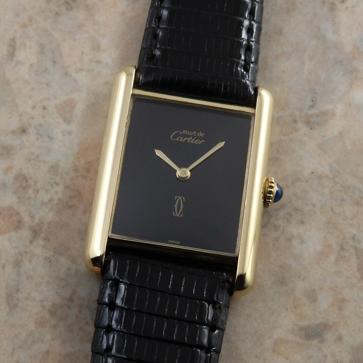 CARTIER MUST TANK (カルティエ マスト タンク) 黒文字盤 ヴェルメイユ