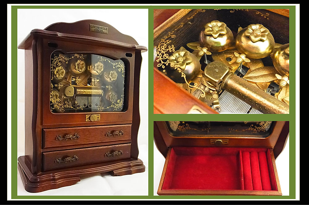 Sankyo.サンキョーオルゴール＆ジュエリーボックス♪青きドナウ蜂