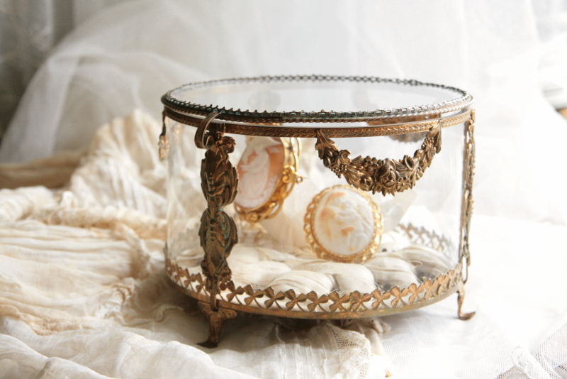 アンティークグローブドマリエ 小鳥 フランス アンティークストリュフ