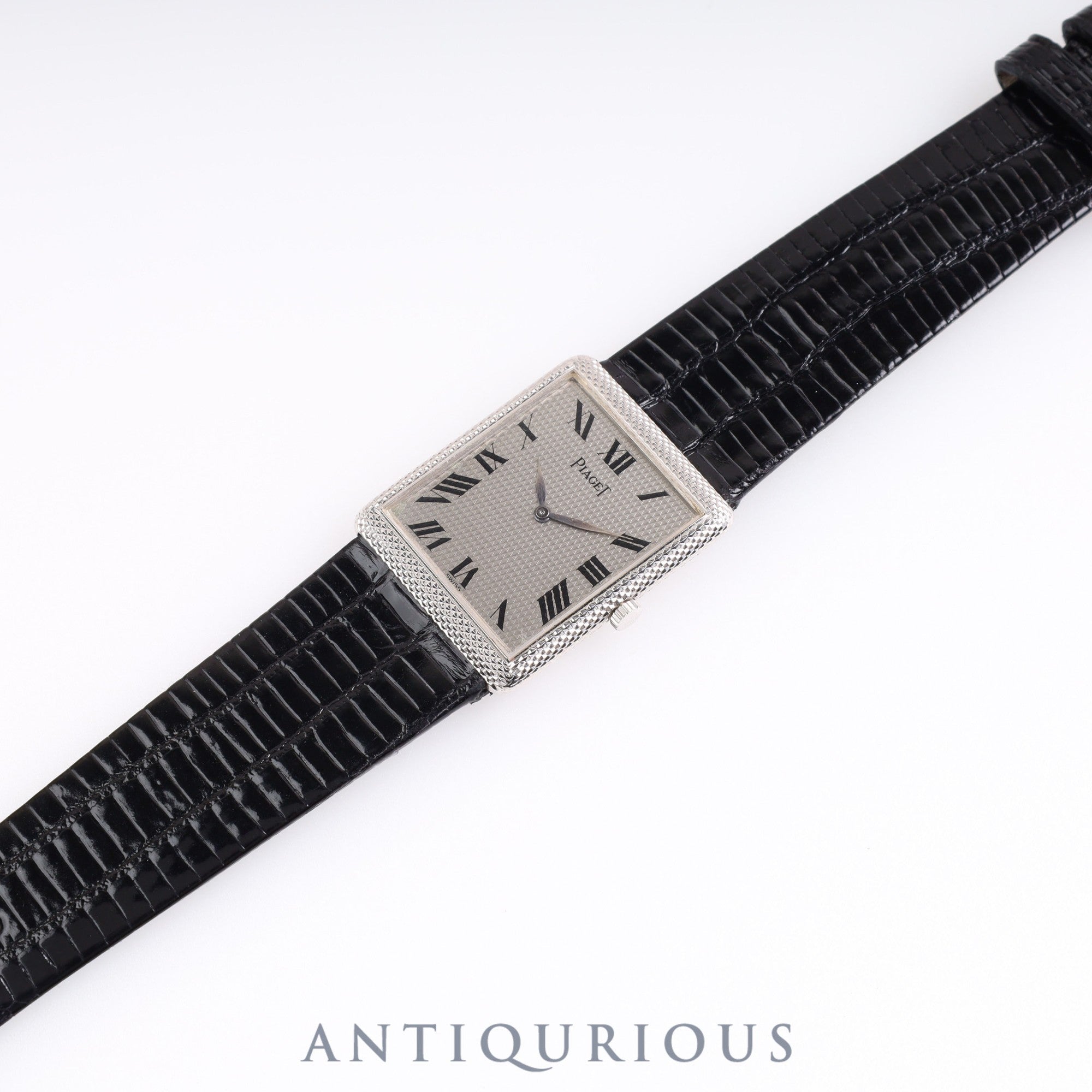 ピアジェ レクタンギュラーケース 9152 手巻き Cal.9P2 WG 革 グレー