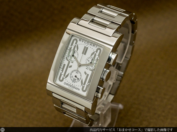 ブルガリ レッタンゴロ SS スクエア クオーツ クロノグラフ