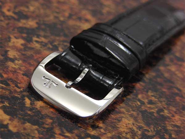 ジャガー・ルクルト レベルソクラシック用 アリゲーターベルト黒・茶