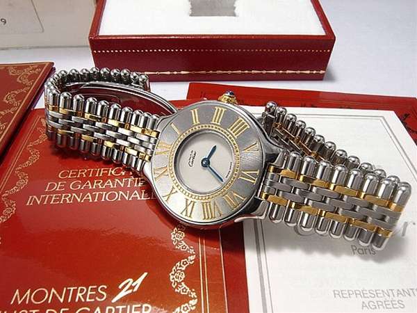 カルティエ マスト21 レディースサイズ クオーツ 7連ブレス