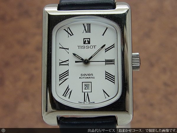 ティソ TISSOT セブン seven デイト スクエアケース 美品 ボーイズ