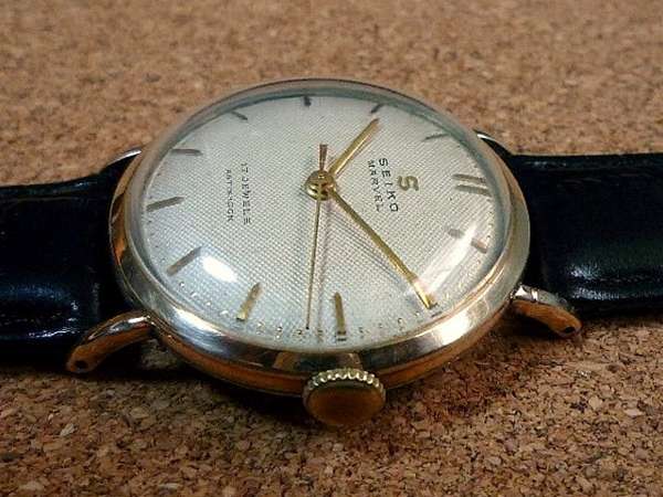 セイコー 初期型 Sマーク セイコー マーベル 14金張り SEIKO MARVEL 手