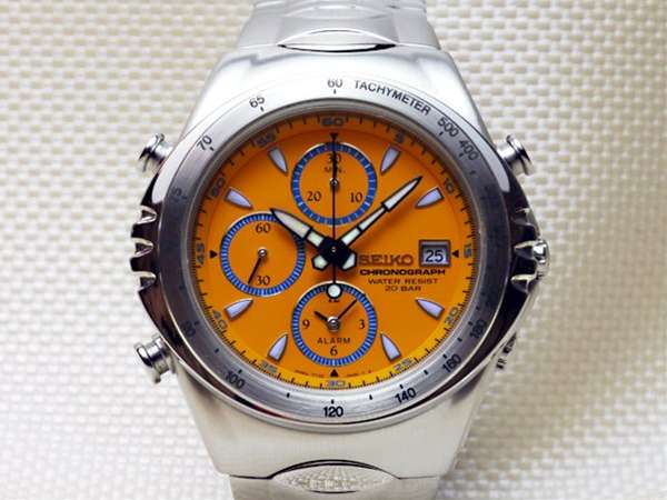 セイコー ジウジアーロ マッキナ・スポルティバ オレンジ アナデジ