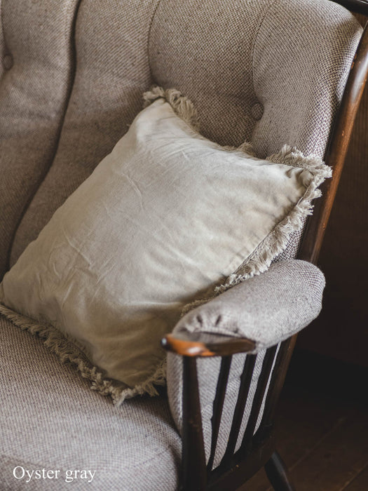 Velvet フリンジクッションカバー 45×45 — ANTRY USE ONLY GENUINE