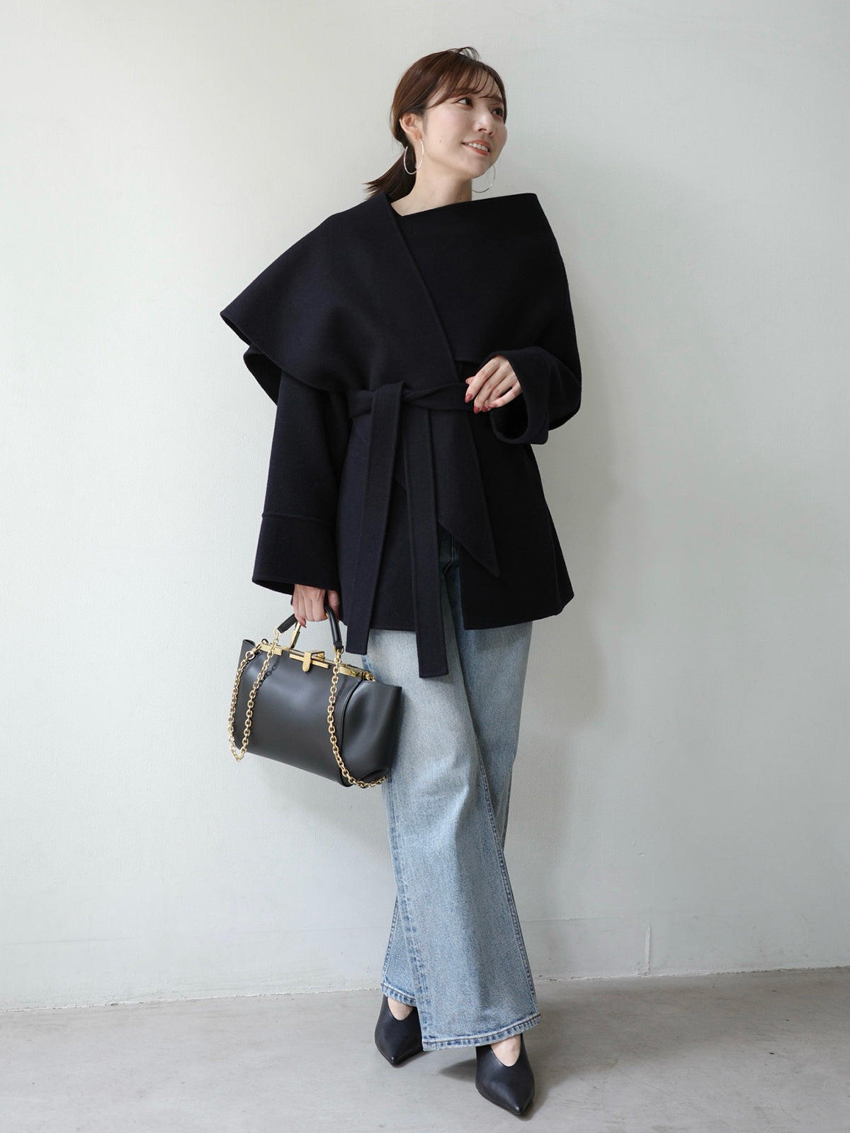 リバーウールミドルマフラーコート