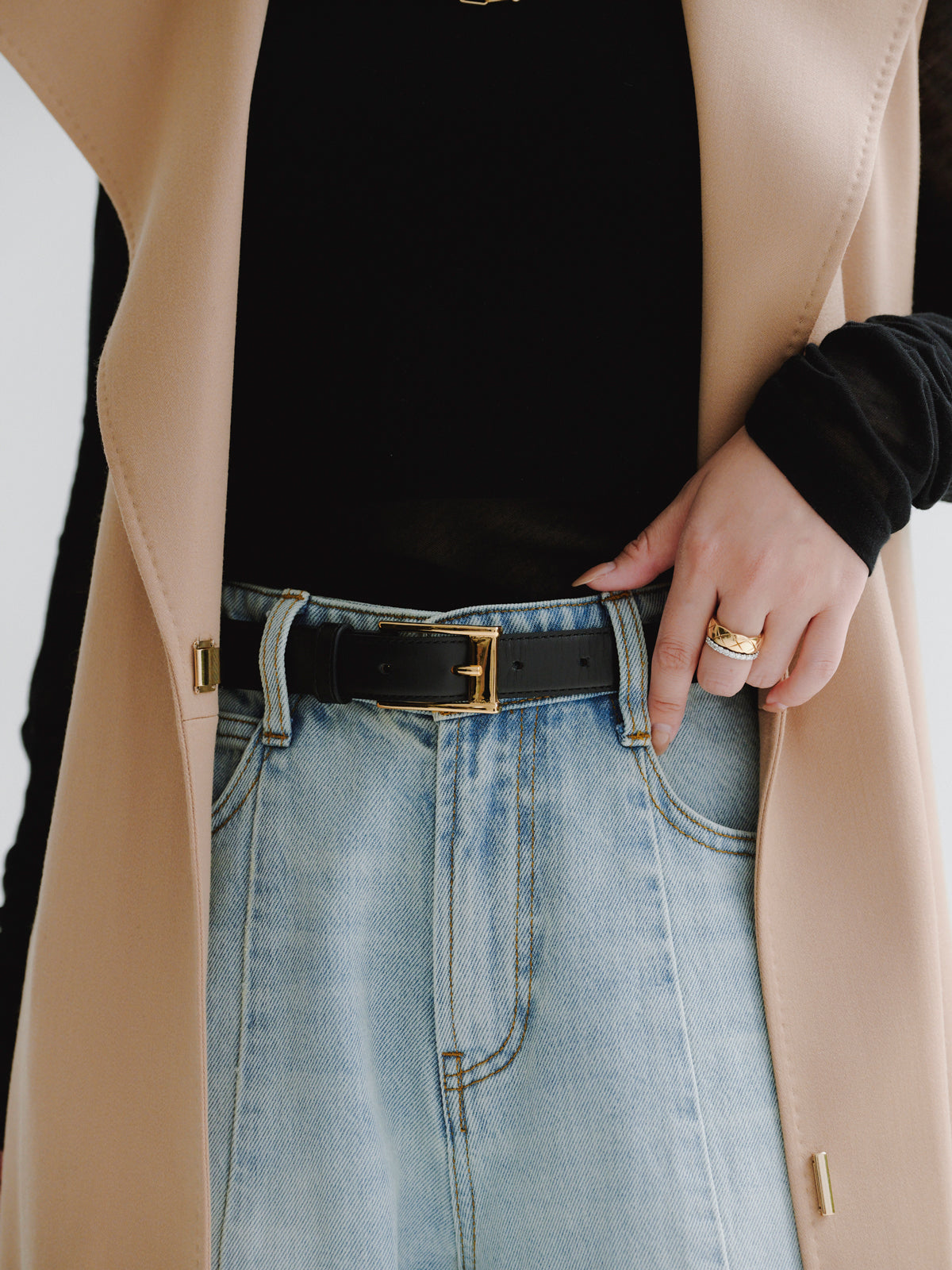 スクエアバックルベルト