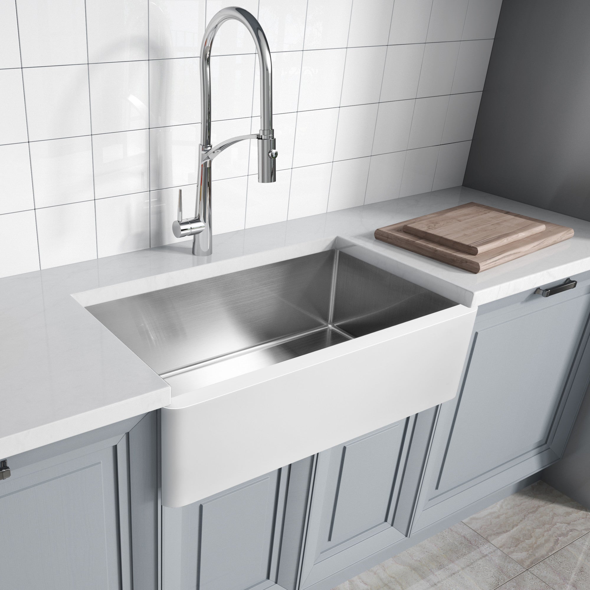 K-AZ271-A1 - ANZZI Apollo Series Farmhouse Solid Surface 36 in. 0