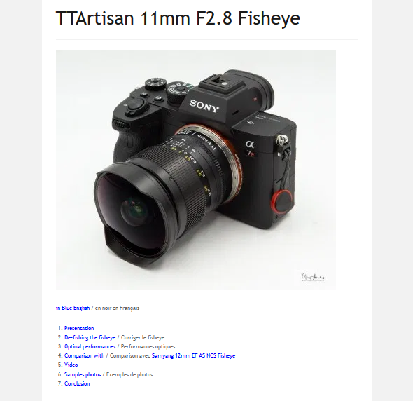 TTArtisan 11mm f/2.8 Fisheye 低価格ながら優れたシャープネスの