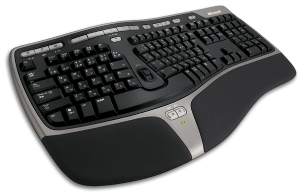 ASCII.jp：マイクロソフト、ワイヤレス版のエルゴノミクスキーボードを発売