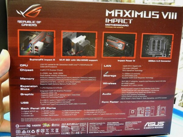 ASCII.jp：Z170のMini-ITXマザー、「MAXIMUS VIII IMPACT」が発売