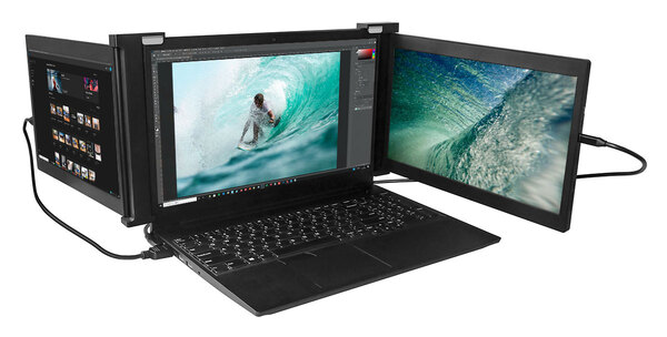 ASCII.jp：JAPANNEXT、ノートPCを最大3画面に拡張できる「Tri-Screen」