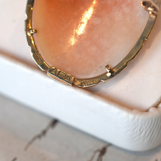 シェルカメオ APA From ITALY ペンダントブローチ | 芦屋Antico