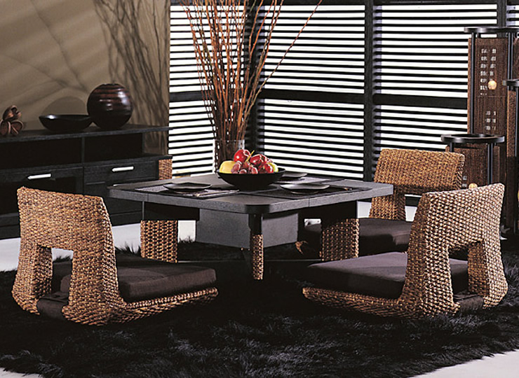 ZPHDT04】ウォーターヒヤシンス ローテーブル・アジアン家具・和風