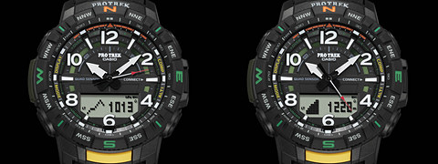 カシオ、クワッドセンサーとスマホリンク機能搭載の「PRO TREK PRT-B50