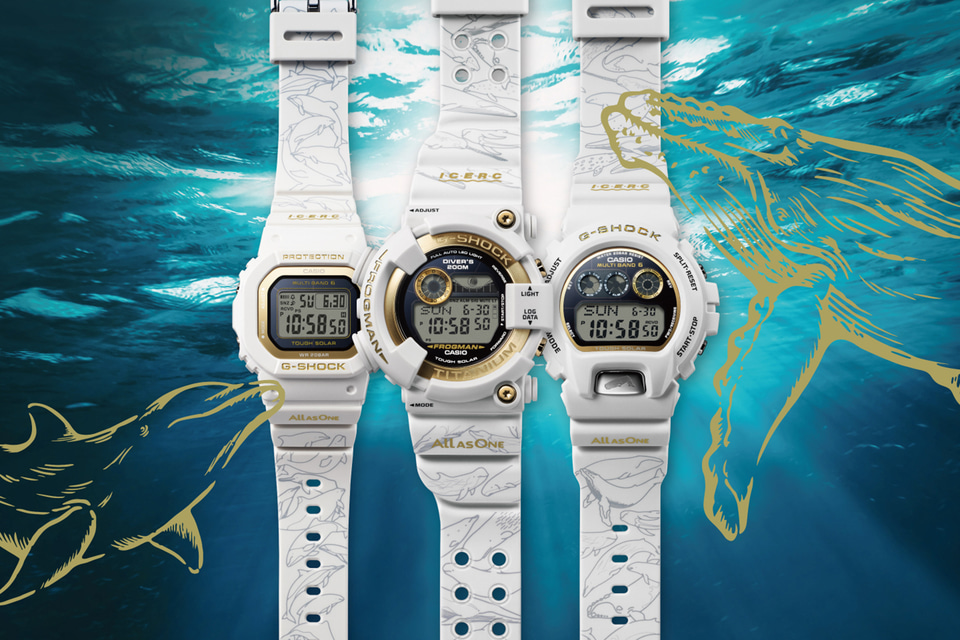 G-SHOCK、30頭のイルカやクジラをデザインしたICERC Japanコラボモデル