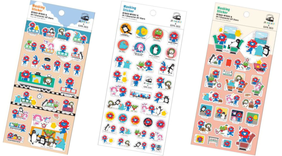 JR 7社キャラクター×ミャクミャク、万博限定ピンバッジセットなど10