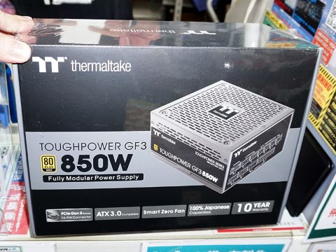 ThermaltakeのATX 3.0電源「TOUGHPOWER GF3」に850Wモデル、12VHPWR