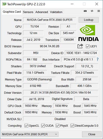 NVIDIA最新GPU“GeForce RTX 2080 SUPER”の最高峰は4K快適でルックスも